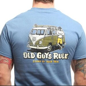 Old Guys Rule Blue VW Van T-Shirt Men’s XL